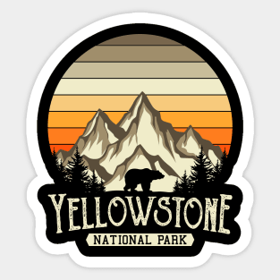 Yellowstone National Park Hiking Gift Sticker